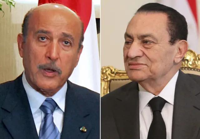 مبارك وعمر سليمان