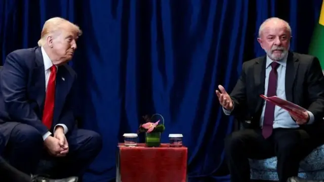 Donald Trump e Lula em encontro no ano passado