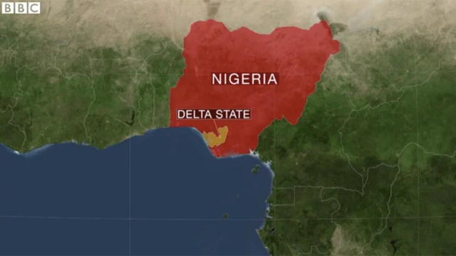 Un mapa de Delta State