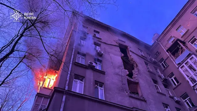 Київ, російська атака на Новий рік