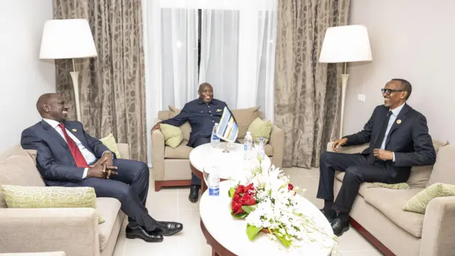 William Ruto, Evariste Ndayishimiye na Paul Kagame mu nama mu Misiri