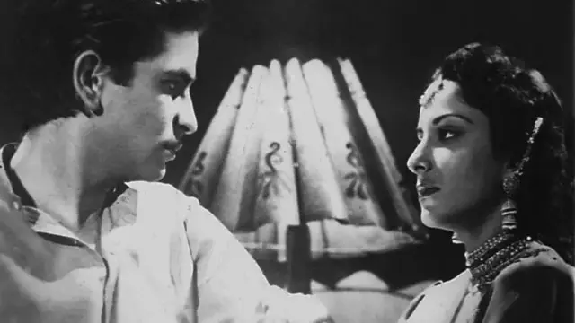 فلم آگ میں راج کپور اور نرگس