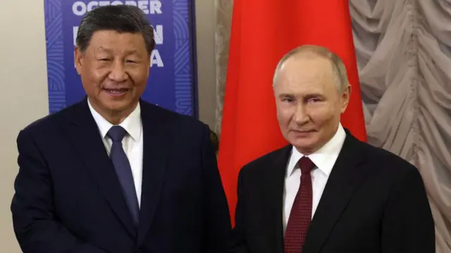اکتوبر 2024 میں چینی صدر شی جن پنگ اور روسی صدر ولادیمیر پوتن کی ملاقات