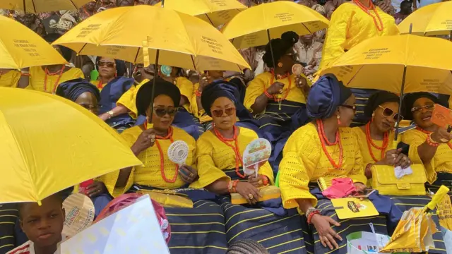 Women dressed in colourful traditional attire