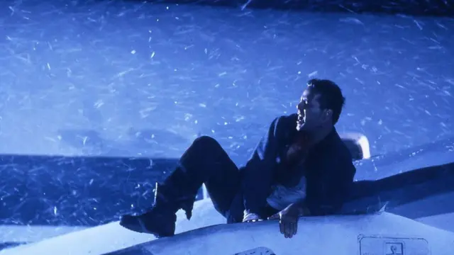 Extrait d'un acteur dans la neige