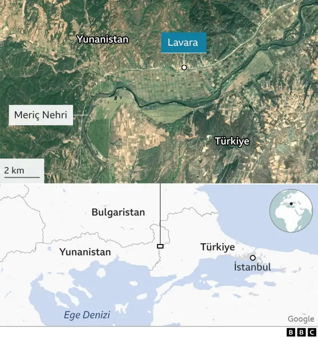 Göçmenlerin bulunduğu adacığın yeri