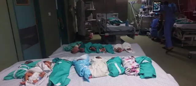 A view of 33 premature babies at Alo-Shifa's intensive care unit on 11 November 2023