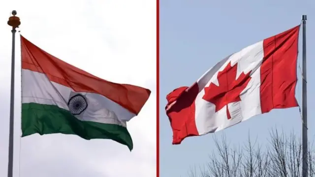 ਭਾਰਤ ਅਤੇ ਕੈਨੇਡਾ ਦੇ ਝੰਡੇ