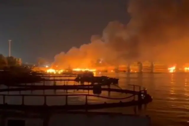 Vídeo mostra incêndio no sul do Irã após ataques dos EUA
