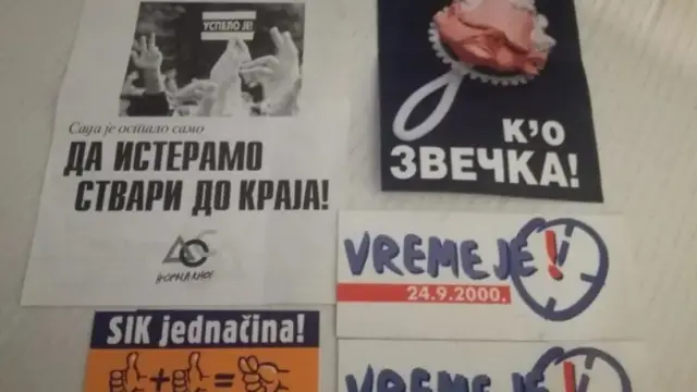 izbori 24. septembra 2000, puko je ko zvečka, predizborni slogan protiv miloševića