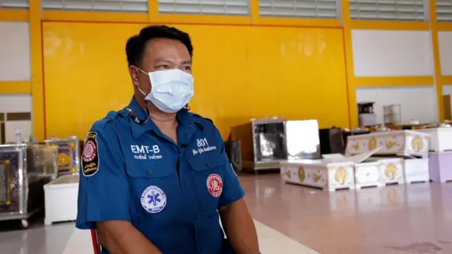 ประจักษ์ วงษ์รอด หัวหน้าทีมกู้ภัยจากมูลนิธิส่งเสริมธรรมอุดรธานี 