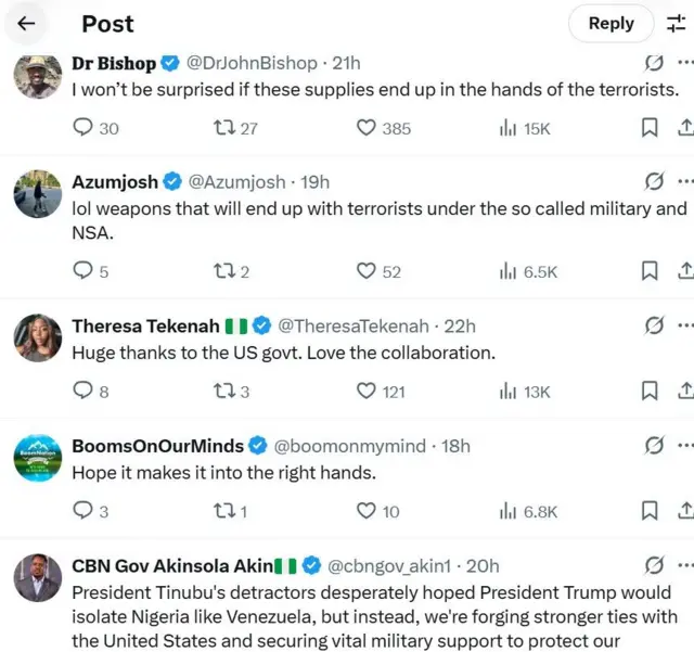 Ọrọ awọn eeyan loju opo X