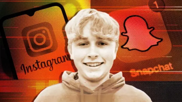 Malla sochli bola kulib turupti. Orqasida ijtimoiy tarmoqlarning logolari kollaj qilingan.