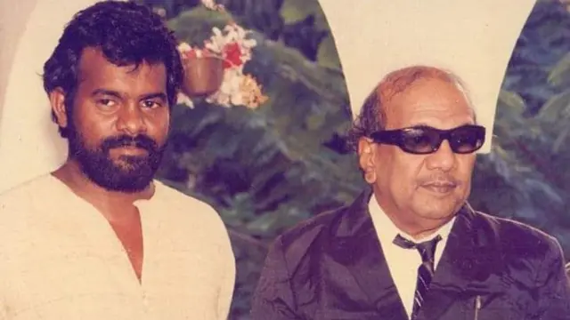 கருணாநிதியுடன் கவிஞர் இளையபாரதி