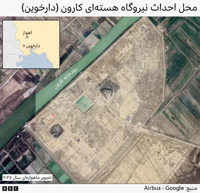 محل احداث نیروگاه کارون