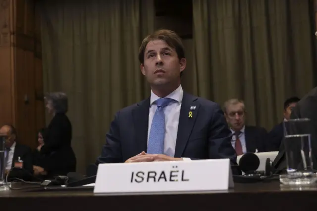 শুনানিতে ইসরায়েলের প্রতিনিধিদল