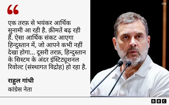 राहुल गांधी का बयान