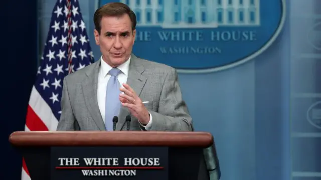 John Kirby, Coordinador de Comunicaciones Estratégicas del Consejo de Seguridad Nacional en la Casa Blanca.