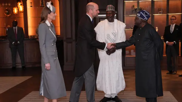 DiPrince and Princess of Wales receive President of Nigeria Bola Ahmed Tinubu 