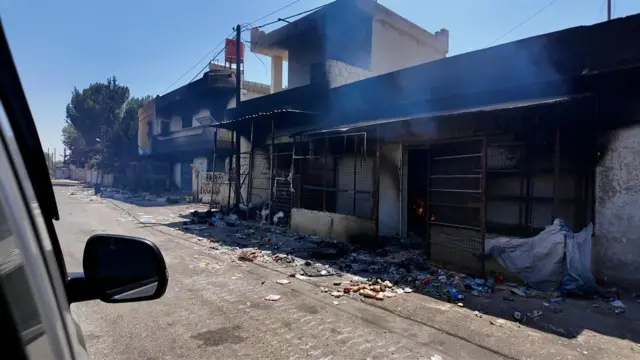 آثار الأيام الأولى من المعارك في محيط السويداء
