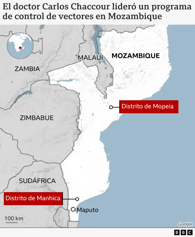 Mapa de Mozambique