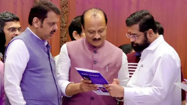 देवेंद्र फडणवीस, अजित पवार, एकनाथ शिंदे