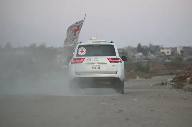 Автомобиль Красного Креста в секторе Газа