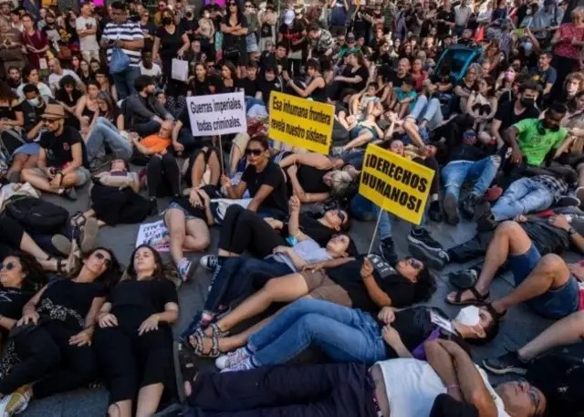 Manifestants en Espagne