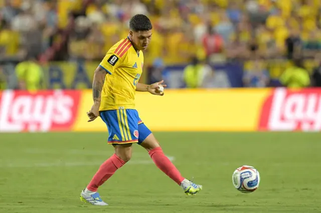 Juan Quintero en una acción del partido ante Ghana.