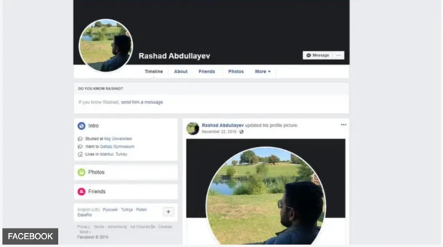 Rəşad Abdullayevin Facebook hesabı