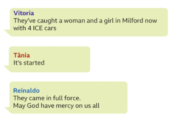 ਪਰਵਾਸੀਆਂ ਦੁਆਰਾ ਵਟਸਐਪ 'ਤੇ ਕੀਤੀ ਗਈ ਗੱਲਬਾਤ (ਸੁਰੱਖਿਆ ਲਿਹਾਜ਼ ਤੋਂ ਨਾਮ ਬਦਲੇ ਗਏ ਹਨ)