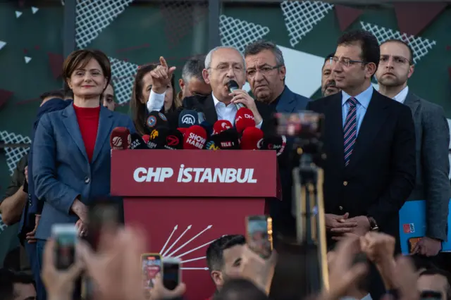 Canan Kaftancıoğlu, Kemal Kılıçdaroğlu ve Ekrem İmamoğlu