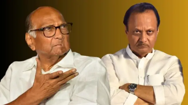 अजित पवार और शरद पवार 