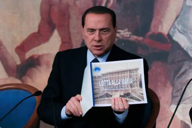 Berlusconi claim say im dey fight organised crime