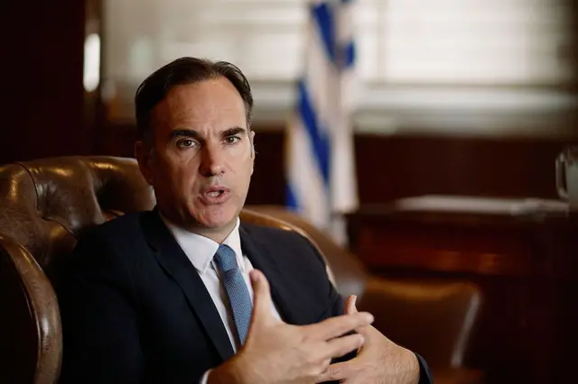 Guillermo Tolosa en la sede del Banco Central de Uruguay