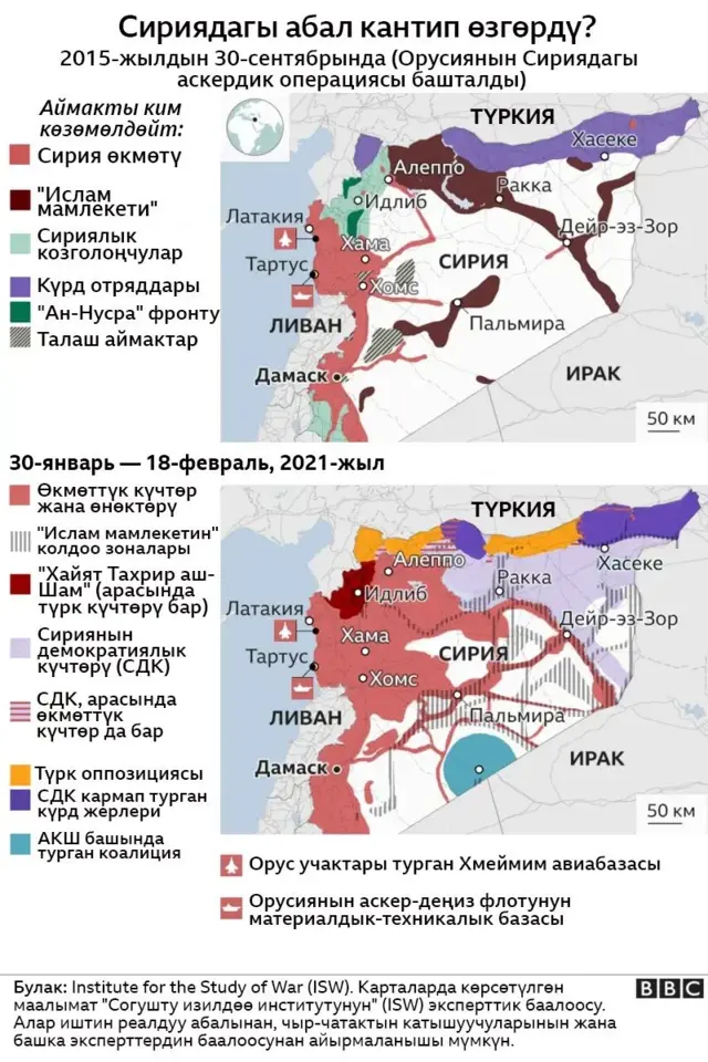 Картадагы көрүнүшү. Картада чагылдырылган экстремисттик-террористтик топтор көп мамлекетте тыюу салынган