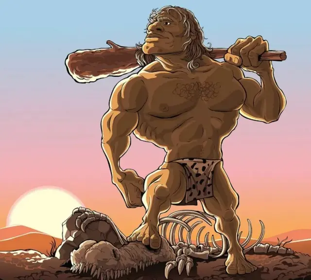 Un géant avec un gourdin.