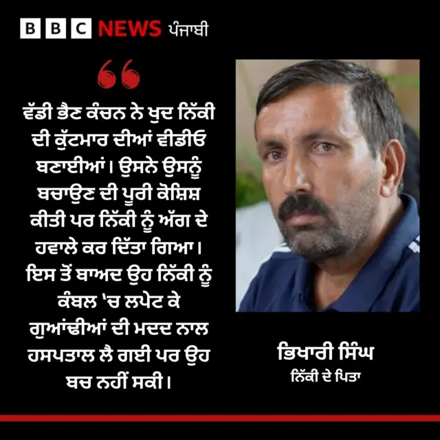 ਨਿੱਕੀ ਦੇ ਪਿਤਾ ਭਿਖਾਰੀ ਸਿੰਘ