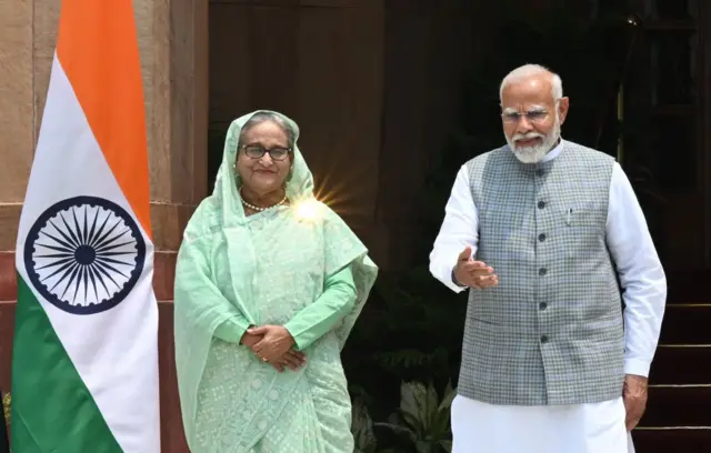 গত বছর পাঁচই অগাস্ট দেশ ছেড়ে ভারতে চলে আসেন শেখ হাসিনা - ফাইল ছবি