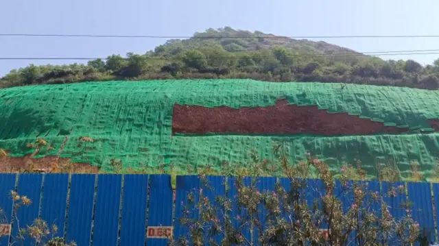 ఫిబ్రవరిలో గ్రీన్ మ్యాట్తో కప్పిన రుషికొండ