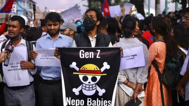 २०८२ भदौमा भएको जेन जी आन्दोलनका बेला भेला भएका युवाहरू 