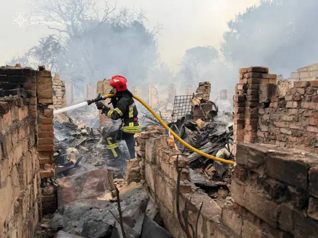 Наслідки атаки російських дронів на Житомирщині 