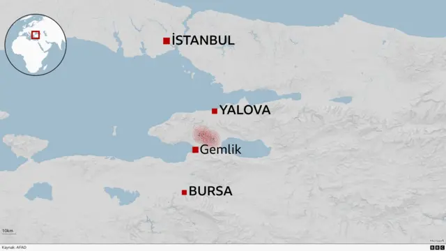Bursa deprem haritası