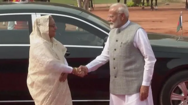 ভারতের দিল্লীতে শেখ হাসিনা-নরেন্দ্র মোদী (ফাইল ছবি)