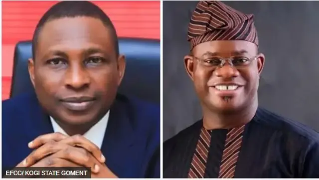 Àwòrán ọ̀gá àgbà EFCC, Ola Olukoyede àti Yahaya Bello