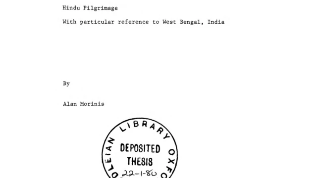 অক্সফোর্ড বিশ্ববিদ্যালয়ে জমা দেওয়া মূল থিসিসের কভার পেইজ