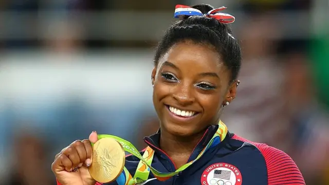 Biles en las Olimpíadas de Río en 2016