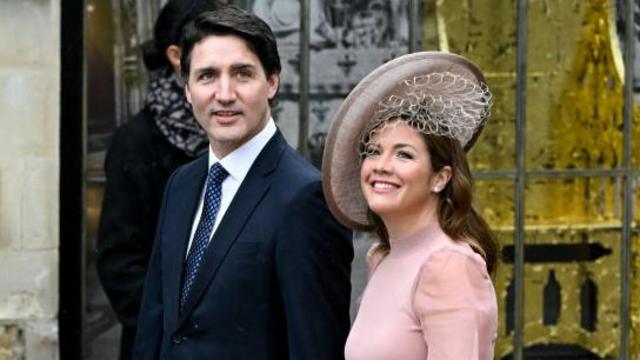 o primeiro-ministro canadense, Justin Trudeau, e1xbet ipaesposa, Sophie Trudeau