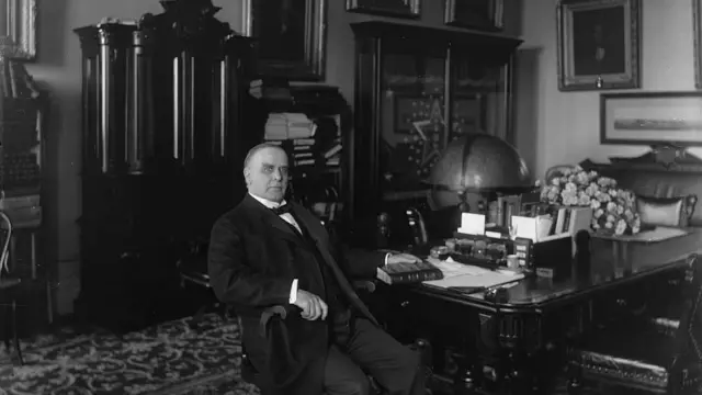 William McKinsley en la Casa Blanca en noviembre de 1900
