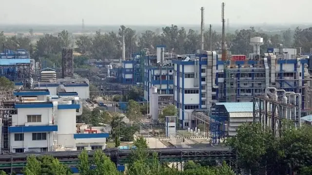 Usine de fabrique de médicaments.